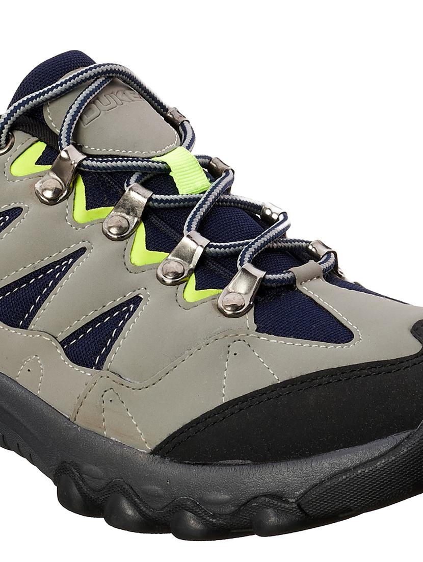 grey mesh & synthetic lace up boots - 17762247 - Standard Image - 4