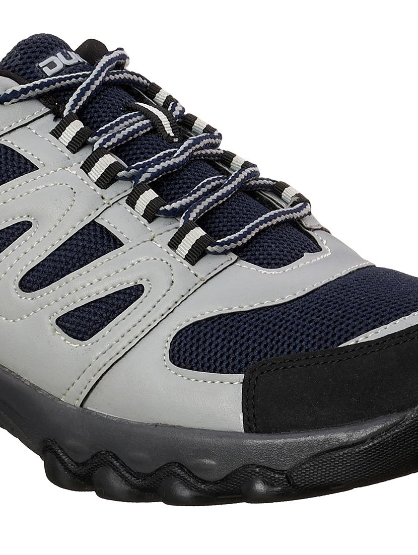 navy mesh & synthetic lace up shoes - 17762248 - Standard Image - 4