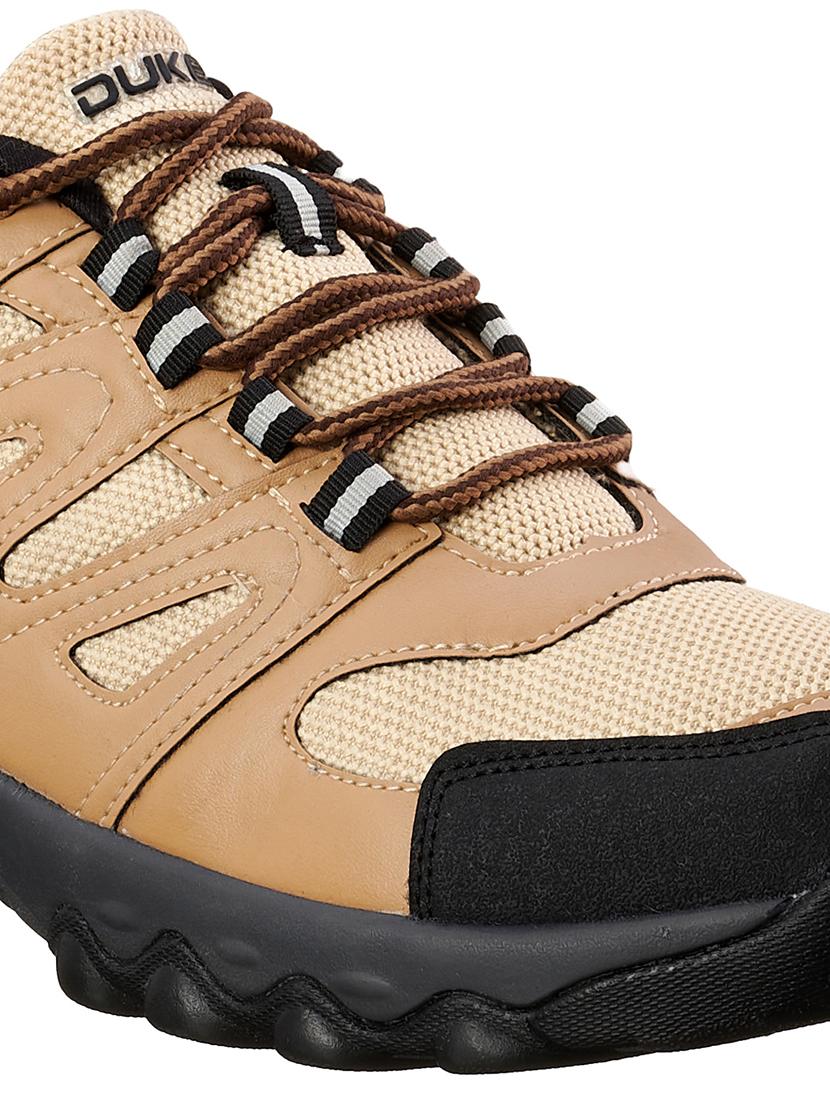 tan mesh & synthetic lace up shoes - 17762249 - Standard Image - 4