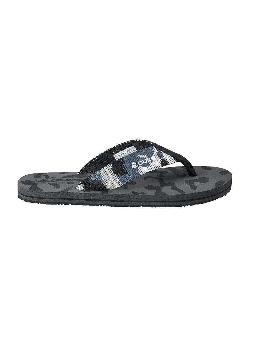 grey fabric slip on flip flops - 17762270 -  Standard Image - 1