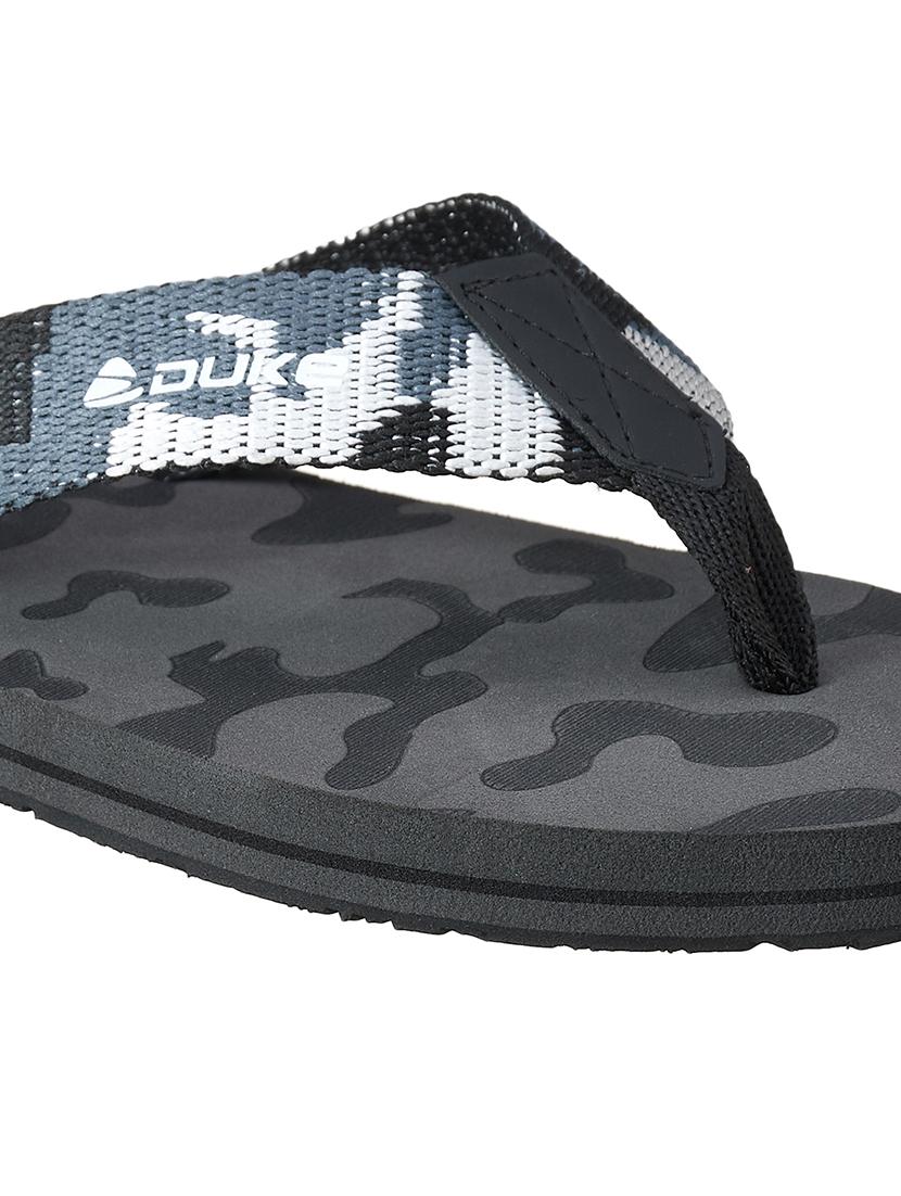 grey fabric slip on flip flops - 17762270 - Standard Image - 4