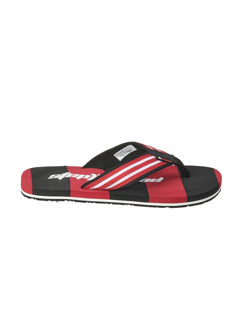 red fabric slip on flip flops - 17762279 -  Standard Image - 1
