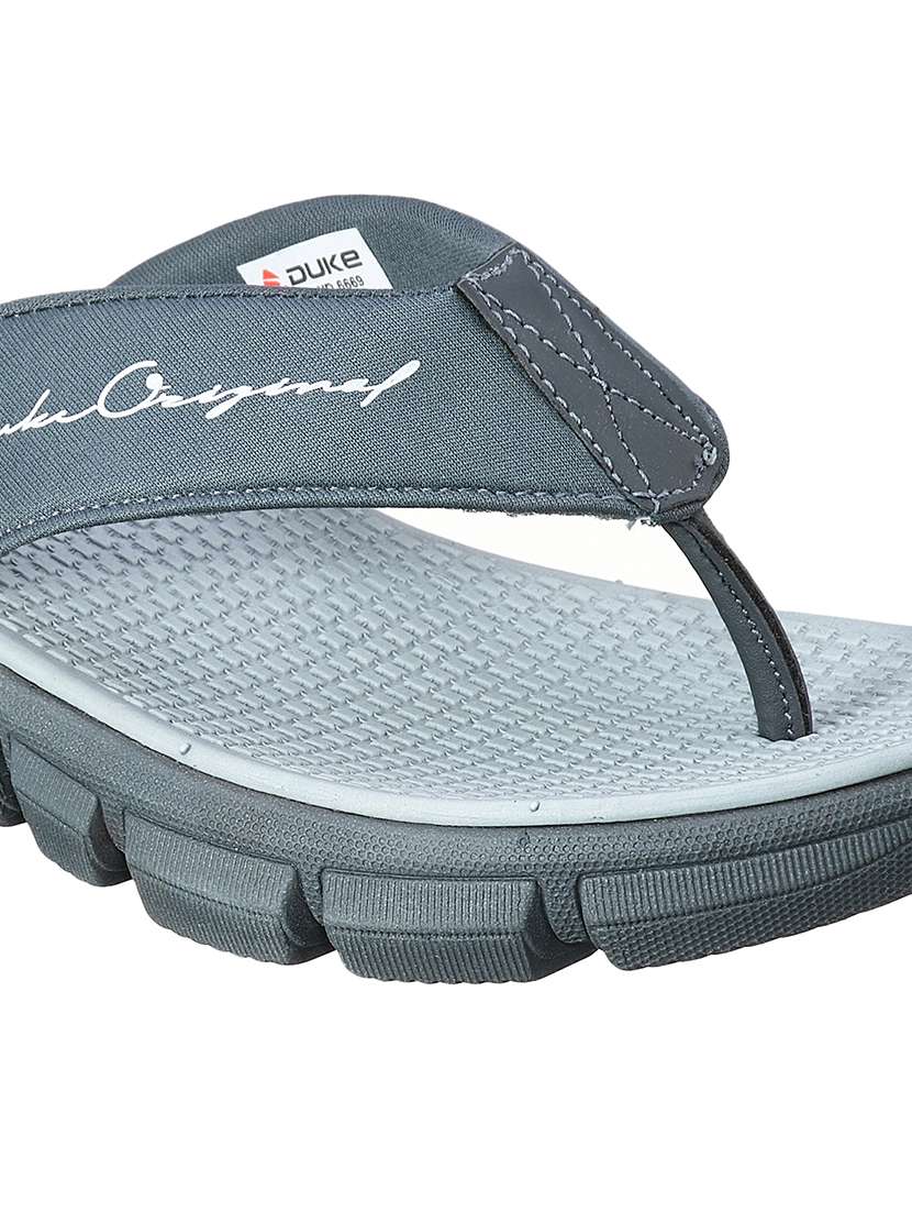 grey pu slip on flip flops - 17762297 -  Standard Image - 4