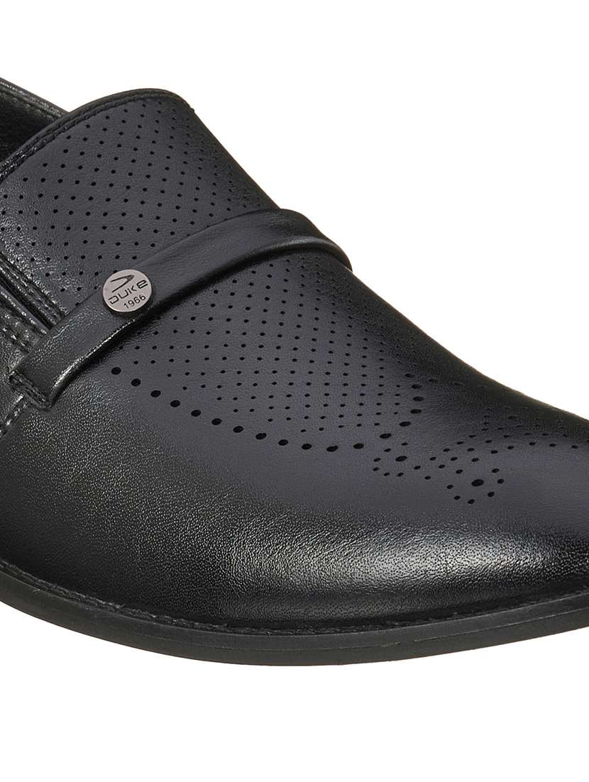 black pu slip on ons - 17762334 -  Standard Image - 4