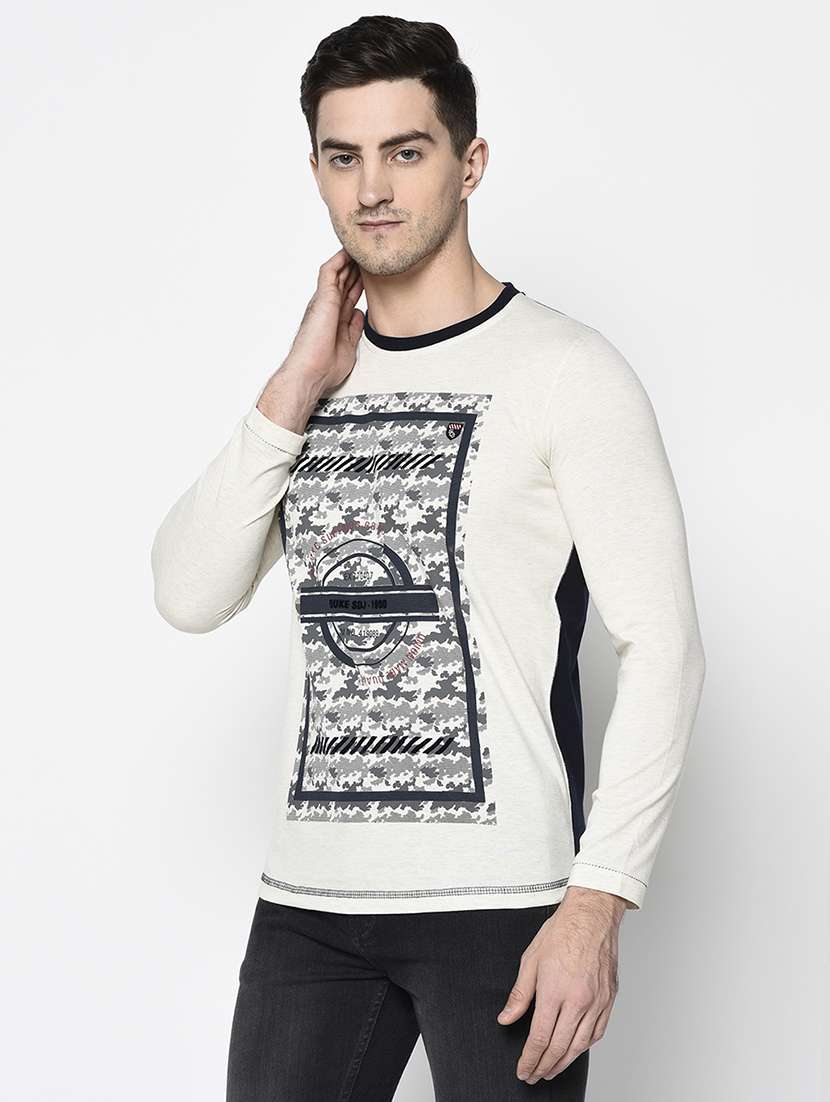 white printed t-shirt - 17762451 - Standard Image - 1