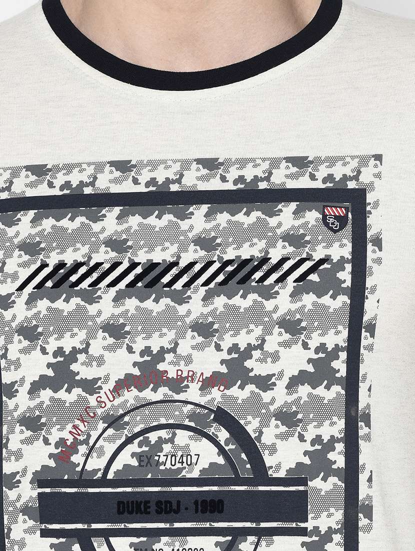 white printed t-shirt - 17762451 - Standard Image - 4