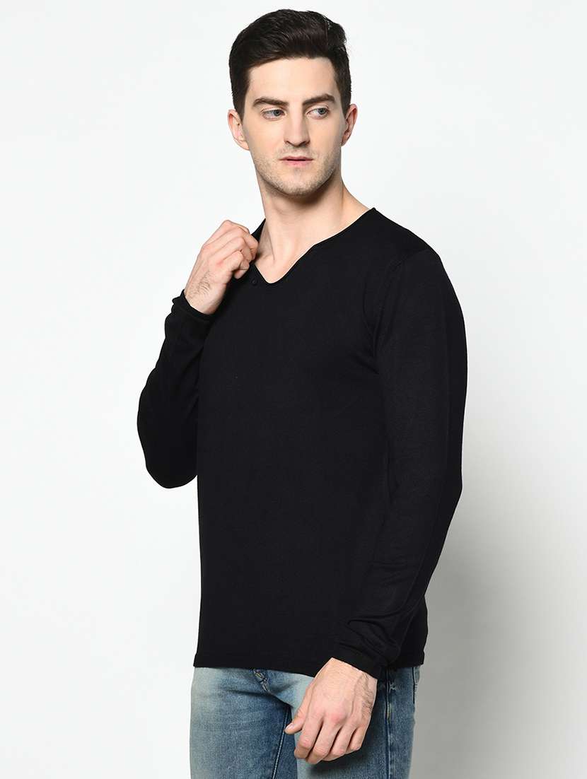 black solid t-shirt - 17762480 - Standard Image - 1