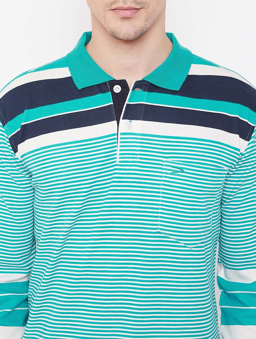 green striped polo t-shirt - 17762484 - Standard Image - 4