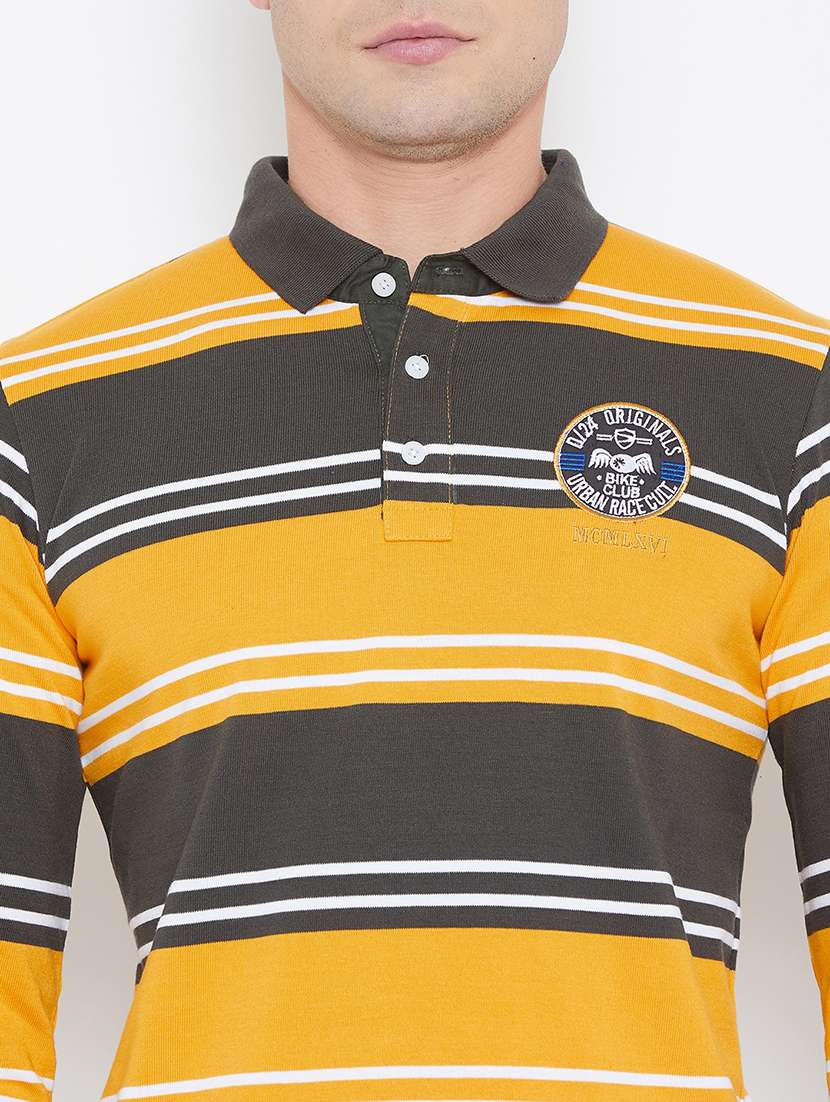 yellow striped polo t-shirt - 17762502 - Standard Image - 4