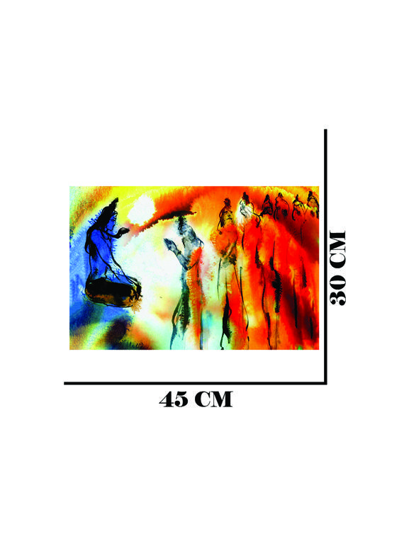 qth lord shiva wall sticker cum poster 30cm x 45cm - 17763540 - Standard Image - 4