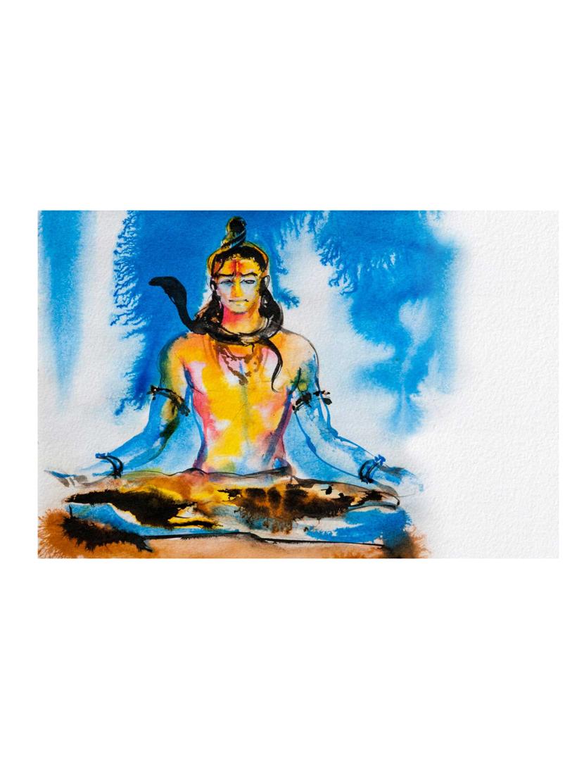 qth lord shiva wall sticker cum poster 30cm x 45cm - 17763541 - Standard Image - 1