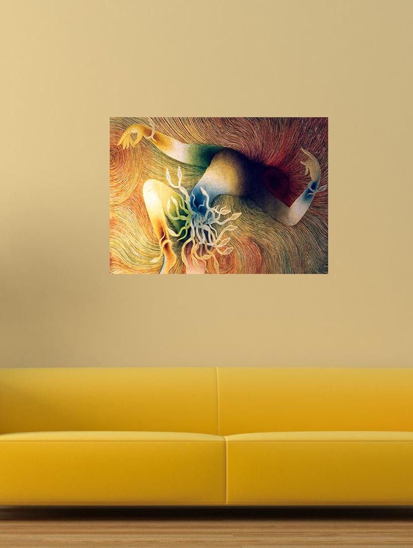 qth lord shiva wall sticker cum poster 30cm x 45cm - 17763543 - Standard Image - 1