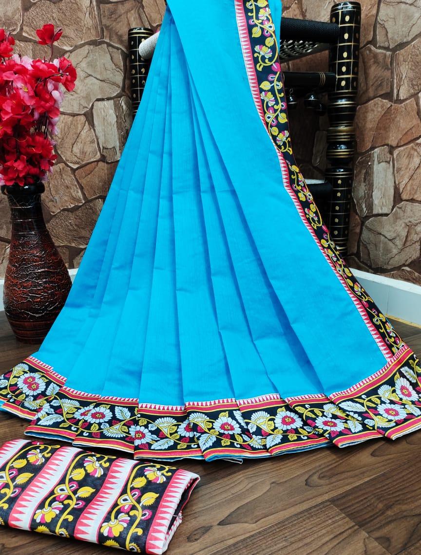 saree fabric : chanderi cotton saree - 17764634 - Standard Image - 1