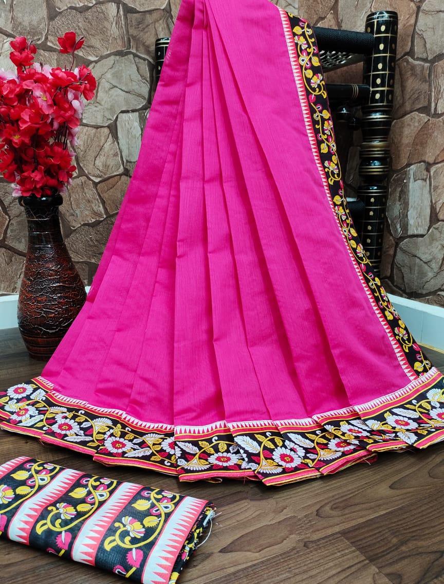 saree fabric : chanderi cotton saree - 17764639 - Standard Image - 1