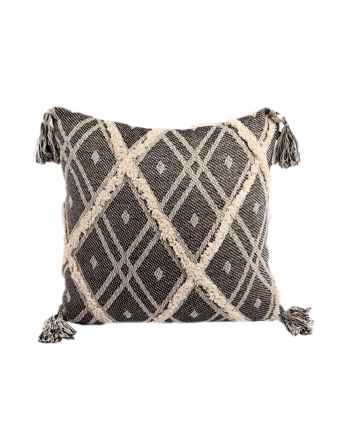 ambbi collections multicolour 100 % cotton 16x16 inch cushion cover, set of 1 - 17764672 - Standard Image - 1