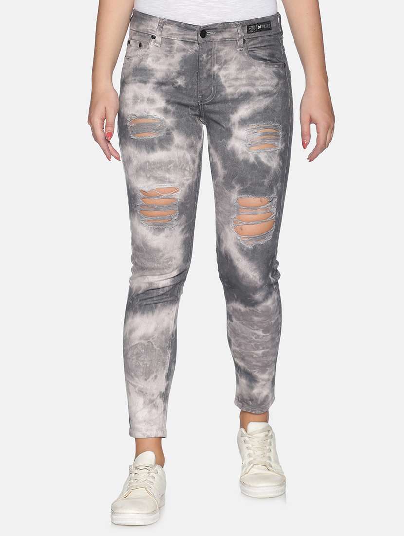 women's distress slim fit jeans