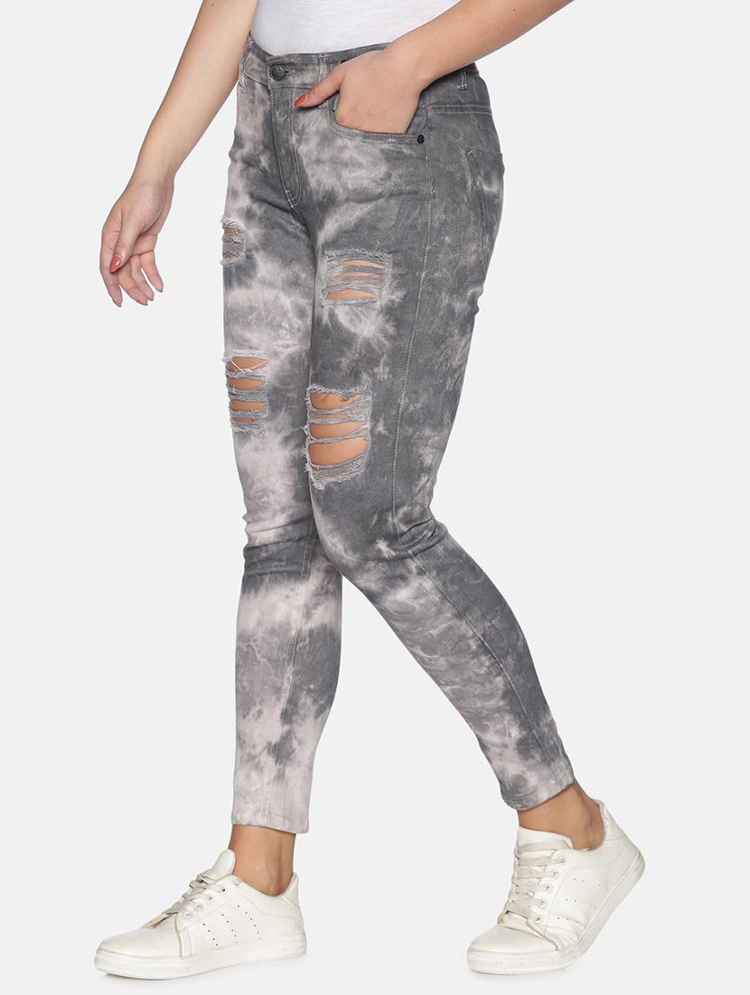 women's distress slim fit jeans - 17765104 -  Standard Image - 1