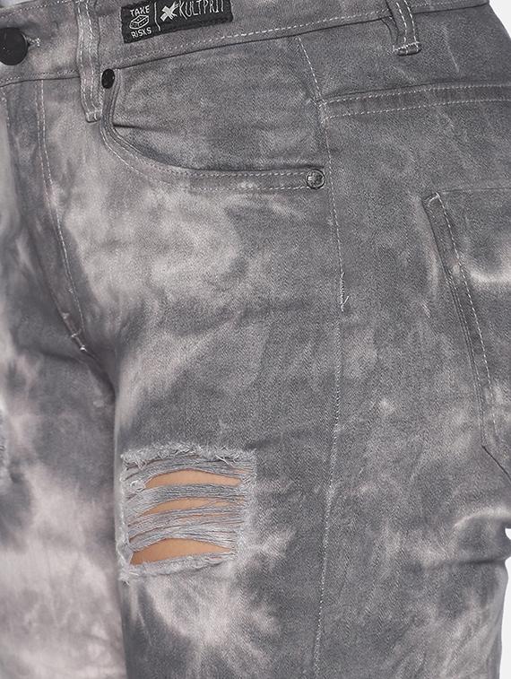 women's distress slim fit jeans - 17765104 - Standard Image - 4