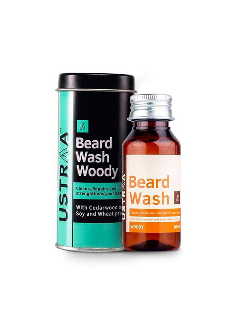 Ustraa Beard Growth Oil Advanced   60ml And Ustraa Beard Wash Woody   60ml