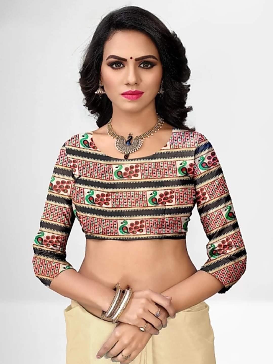 saree fabric: chanderi cotton blouse: separate - 17765374 - Standard Image - 4