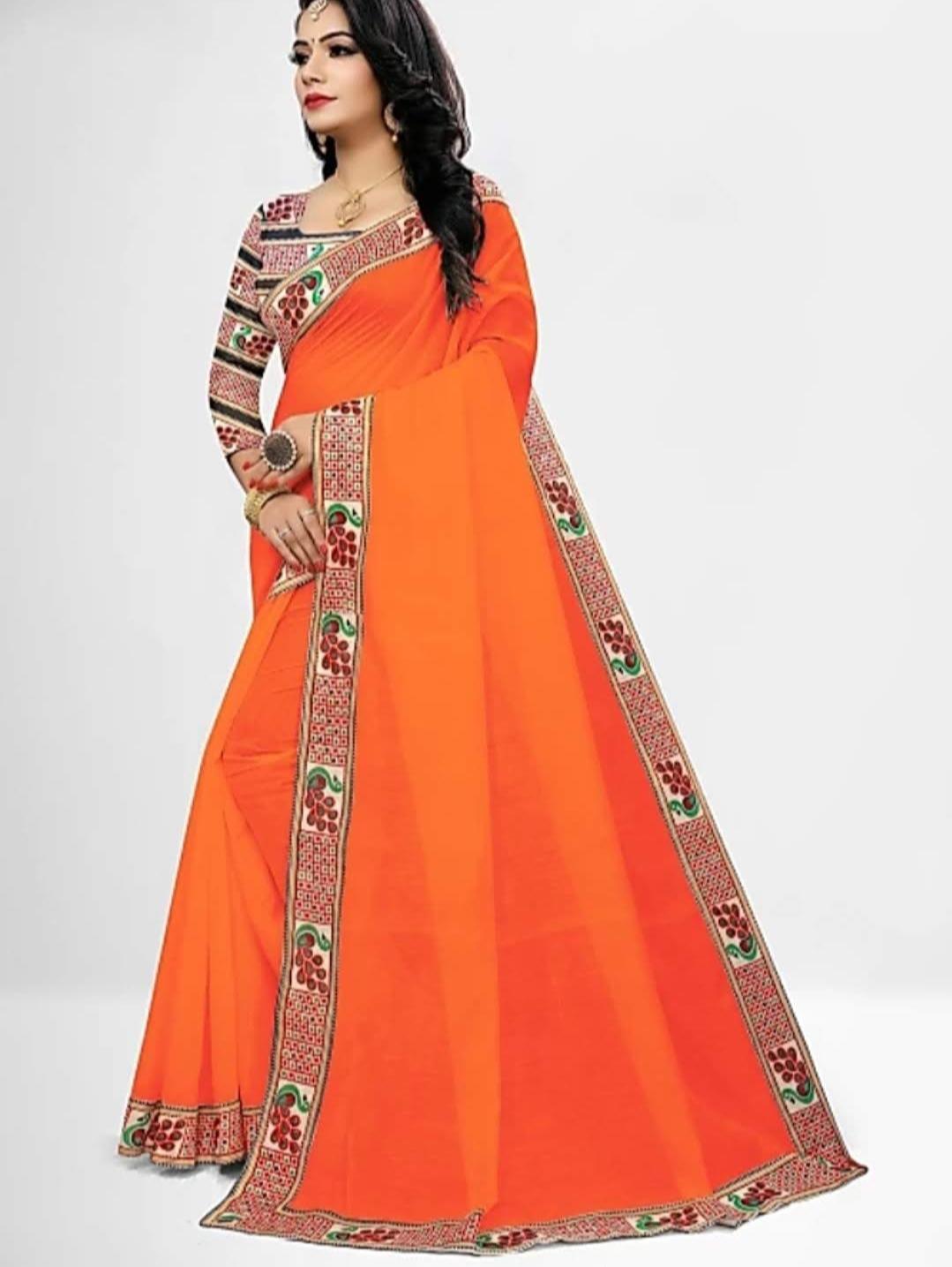 saree fabric: chanderi cotton blouse: separate - 17765376 - Standard Image - 1