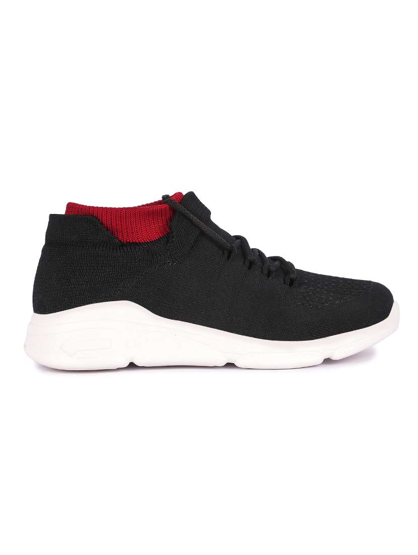 black fabric slip on sports shoes - 17765485 -  Standard Image - 1