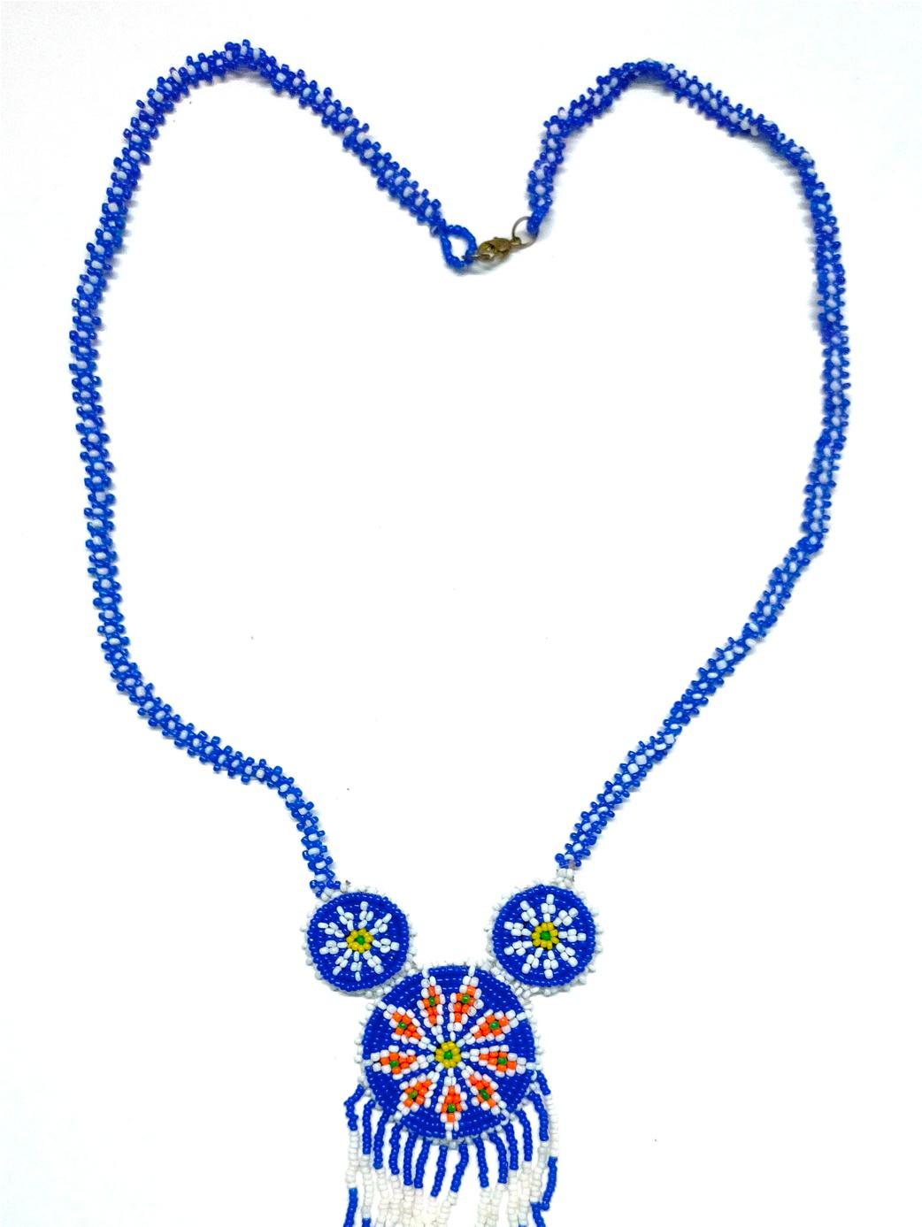 handmade glass seed beaded necklace - 17765535 - Standard Image - 1