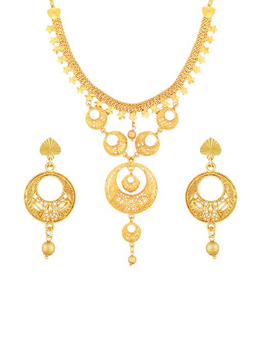 gold plated necklaces and earring - 17765689 -  Standard Image - 0