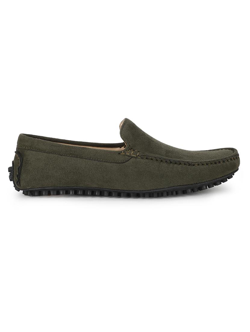 green suede slip on loafers - 17765740 -  Standard Image - 1