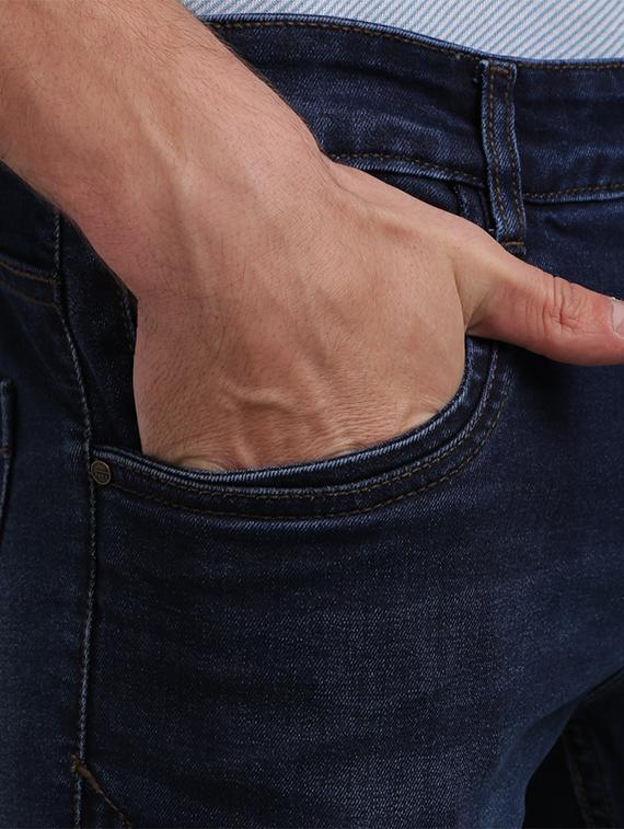 dark blue light washed denim jeans - 17766110 - Standard Image - 4