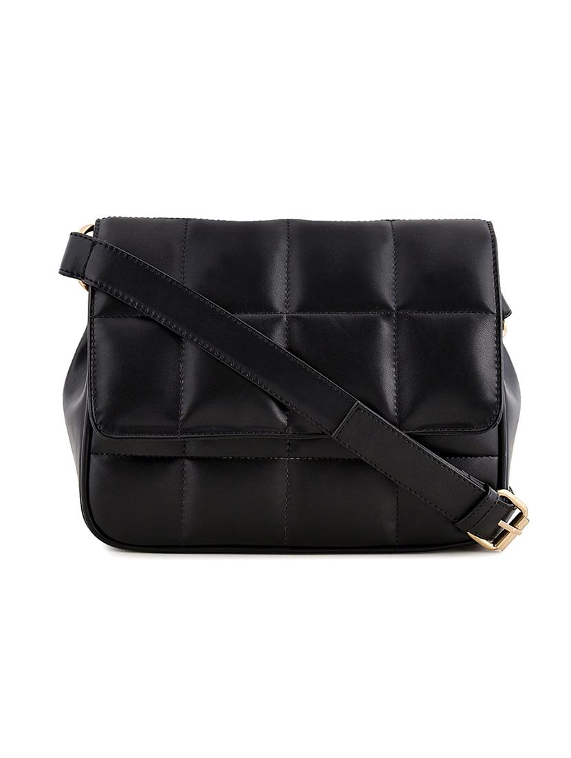 black solid regular sling bag - 17769066 - Zoom Image - 0