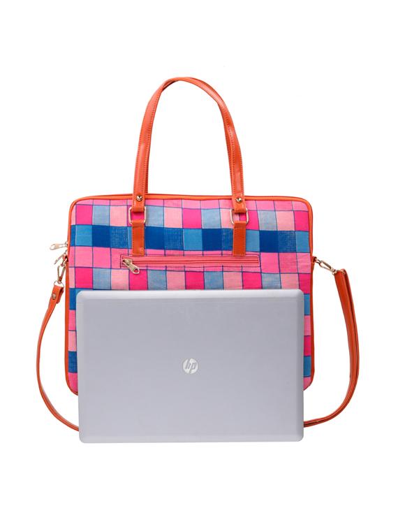 pink polyester utility laptop bag - 17769215 - Standard Image - 1