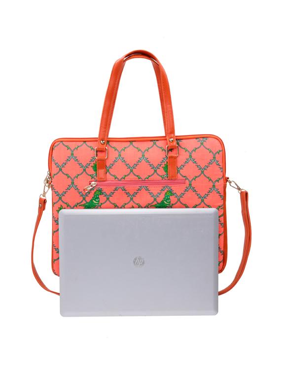 orange polyester laptop bag - 17769219 - Standard Image - 1