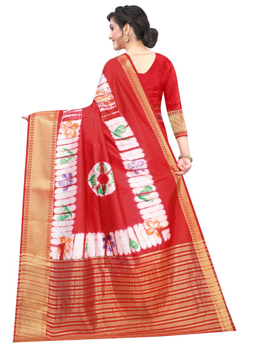 zari bordered wooven saree with blouse - 17769269 - Standard Image - 1