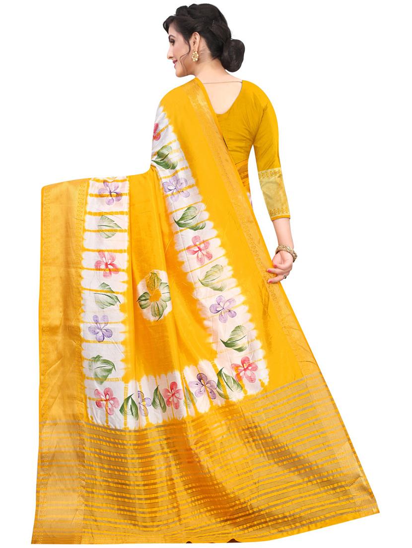 zari bordered wooven saree with blouse - 17769271 - Standard Image - 1