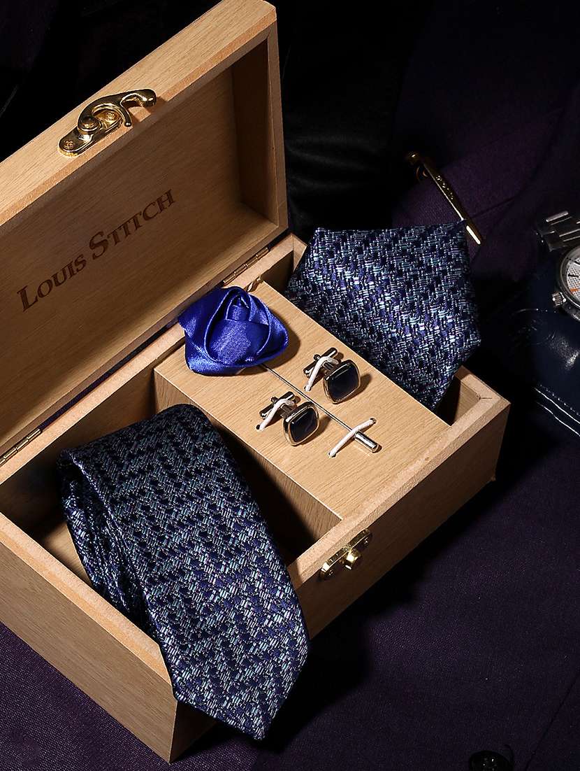 pigeon blue silk tie