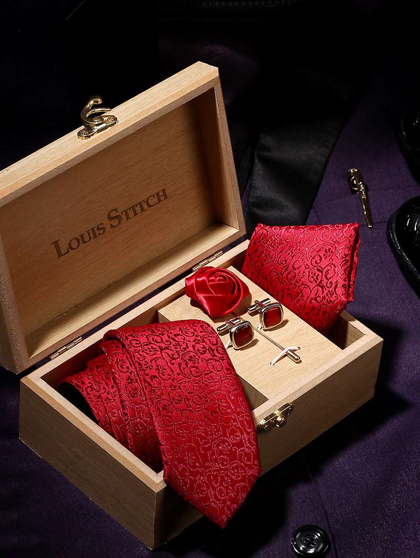 ferrari red silk tie