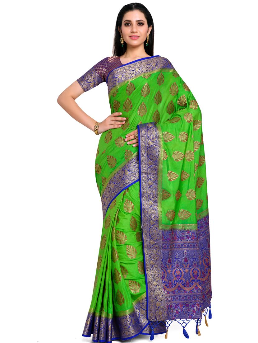 zari work kanjivaram saree with blouse - 17770705 - Standard Image - 1