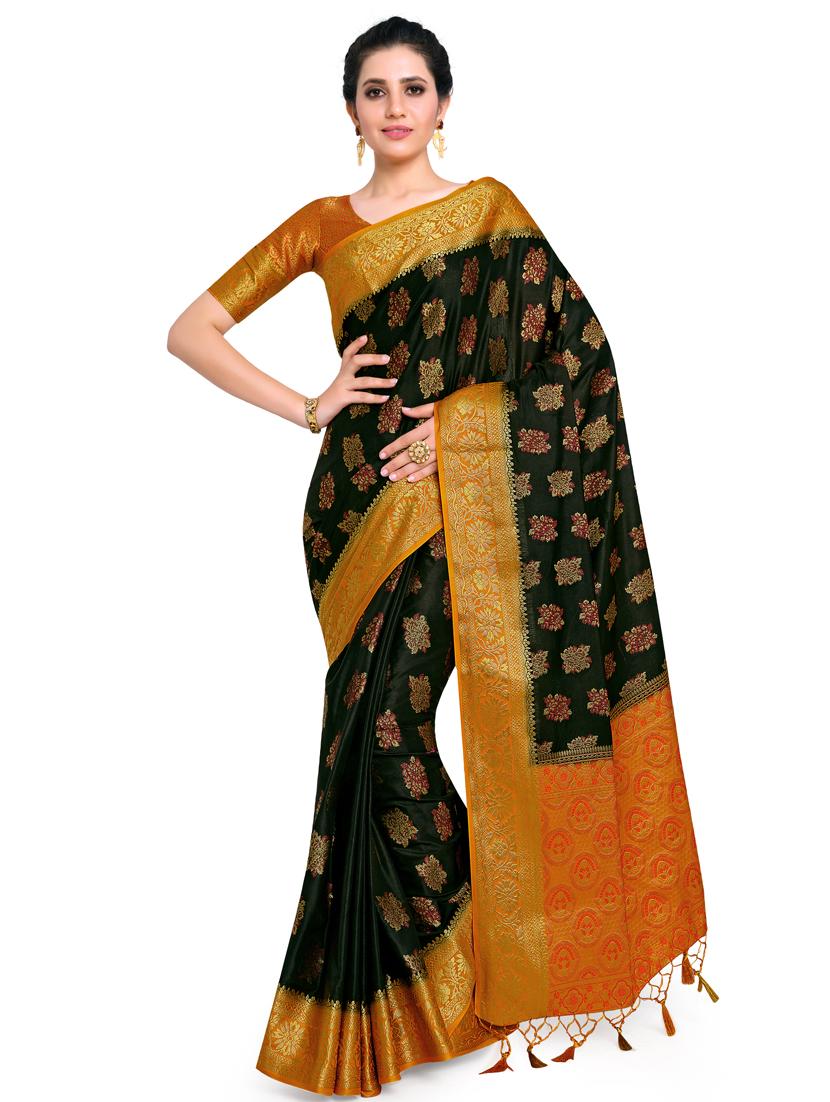 zari work kanjivaram saree with blouse - 17770712 - Standard Image - 1