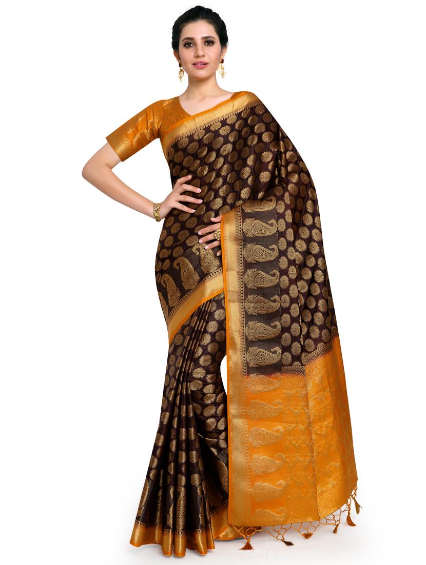 zari work kanjivaram saree with blouse - 17770714 - Standard Image - 1