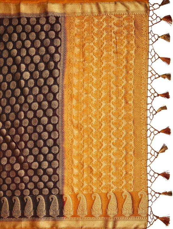 zari work kanjivaram saree with blouse - 17770714 - Standard Image - 4