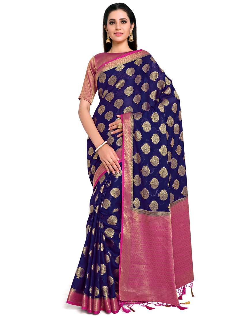 women's banarasi saree with blouse - 17770721 -  Standard Image - 1