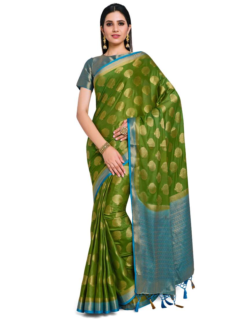 women's self design green colored saree - 17770722 -  Standard Image - 1