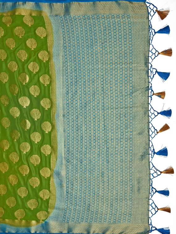 women's self design green colored saree - 17770722 -  Standard Image - 4