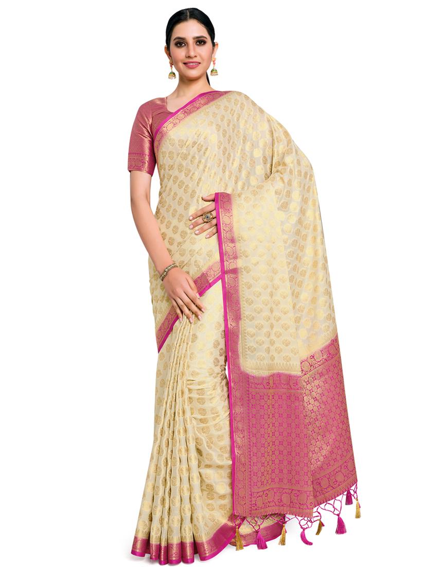 zari work mysore silk saree with blouse - 17770723 - Standard Image - 1