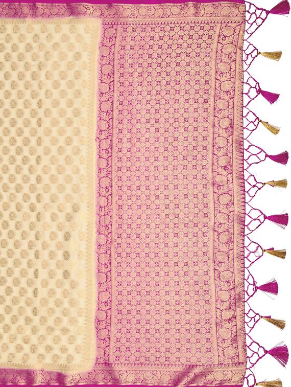 zari work mysore silk saree with blouse - 17770723 - Standard Image - 4