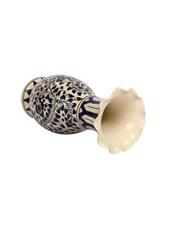 craftghar decorative ceramic flower vase for living room | 12 inch long vase | handmade flower vase ceramic - 17770885 - Standard Image - 1