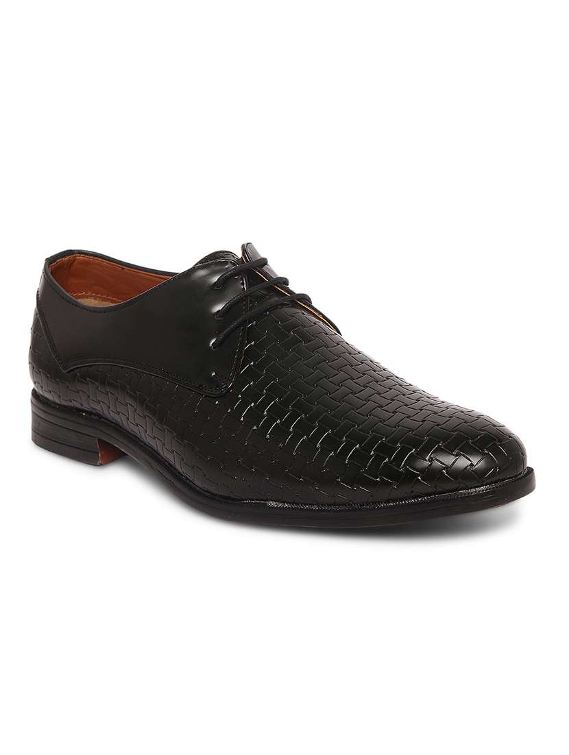 black patent leather laceup derbies