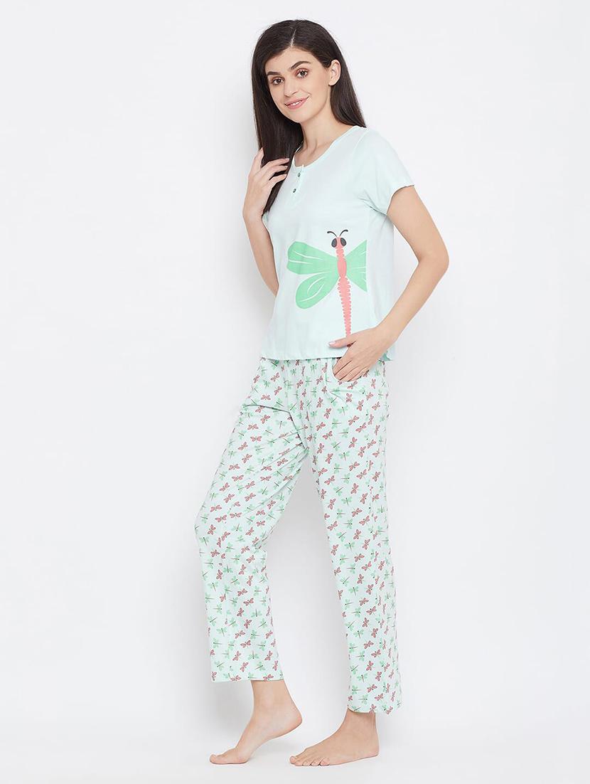 printed nightwear pajama set - 17773274 - Standard Image - 1