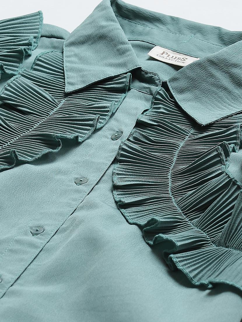 tie know frill detail regular shirt - 17773442 - Standard Image - 4